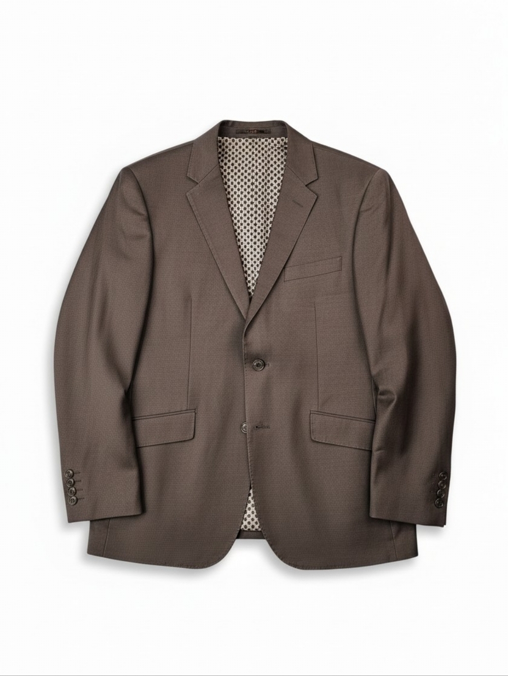 ZeGarie Uomo Brown 100% Wool Blazer Modern Fit Jacket Size 40R